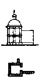 Наріжна башта. Фасад і план