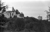 1988 р. Костел і палац. Вигляд з півдня