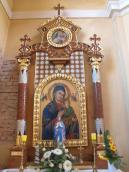 Кіот з іконою богородиці з немовлям