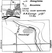 Схематичний план поселення Олешків 2