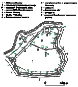 План фортеці з номерами башт