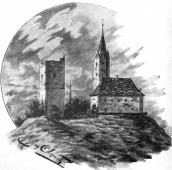[1899 р.] Руїни башти і костелу