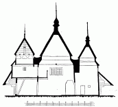 Повздовжний перекрій церкви св.…