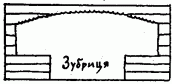 Абрис отвору між бабинцем і навою