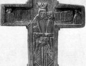 Зворотній бік: богородиця з немовлям