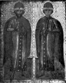 Борис і Гліб. Ікона. Кін. XVI ст.