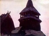 Дзвіниця. Загальний вигляд. Гуаш…