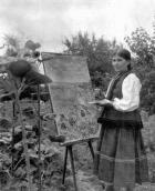 [1975 р.] Катерина Білокур за роботою