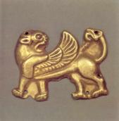 Пластина у формі крилатого лева