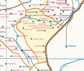 Картосхема польської частини деканату…