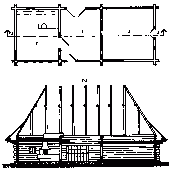 Будинок. План і поздовжній розріз