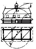 Схема плану і фасаду