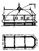Схема плану і фасаду