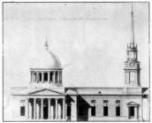 Боковий фасади собору за креслениками…