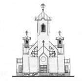 Проект головного фасаду нової церкви
