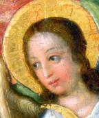 Голова ангела з півмісяцем