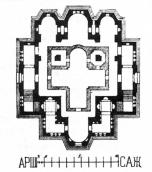План собору на рівні нижньої церкви.…