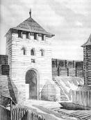 Вигляд Софійської вежі з боку подвір’я