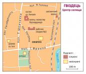 План історичного центру Гвіздця