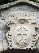 Щит з датою 15.08.1845 р. і гербом