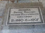 Пам’ятна плита Г.П.Охоті