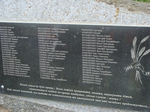 2008 р. Плита з переліком жертв…