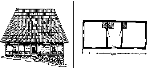 Фасад і план