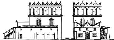 Фасади синагоги за обмірами 1930-х років
