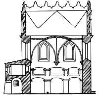Поперечний переріз синагоги. За…