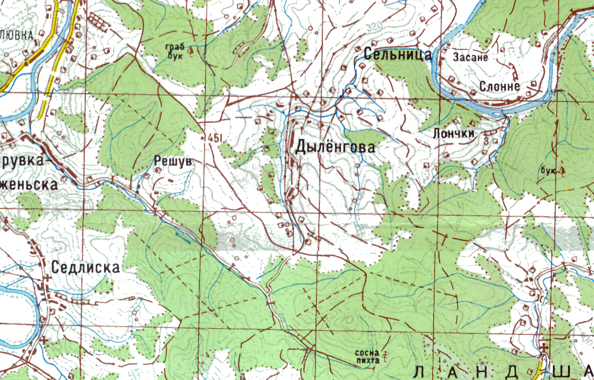 (Сельница) – Карта Київської військово-картографічної фабрики, масштаб… Сільниця с