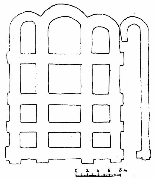 План розкопок храму 1909-1910 р.