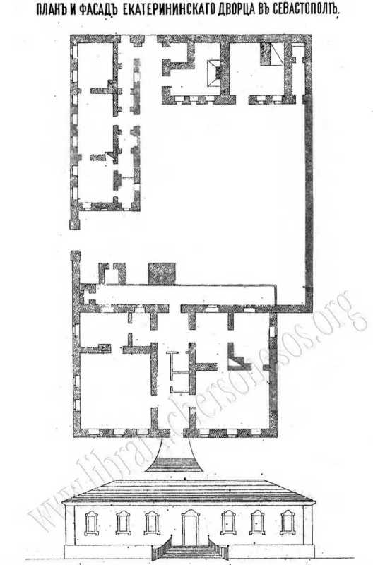 1787 р. План і фасад палацу Катерини…