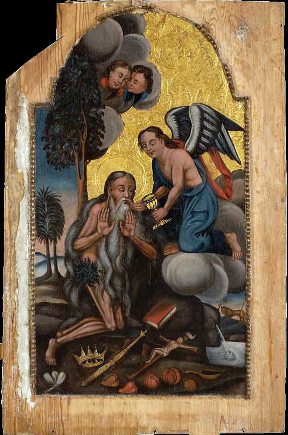 Ікона «Причащання Св. Онуфрія» ХVIII ст. з експозиції музею з с. Тур… Ікона «Св. Онуфрій»