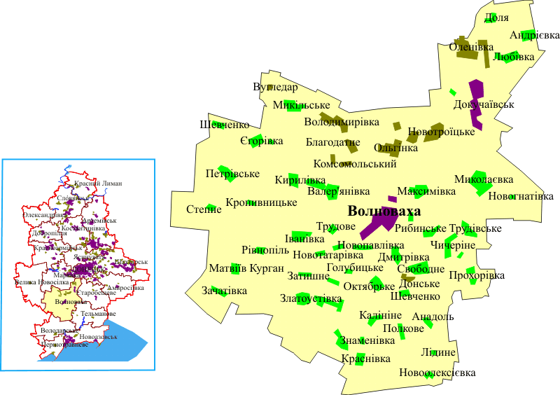 Довідка у Вікіпедії: uk.wikipedia.org Волноваський район