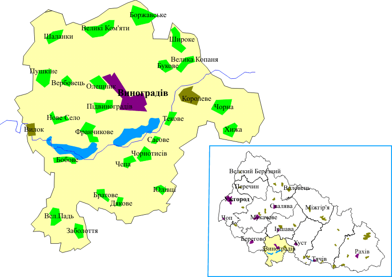 Довідка у Вікіпедії: uk.wikipedia.org Виноградівський район