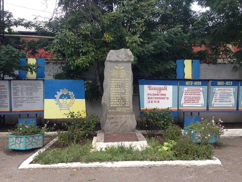 Фото Дениса Мамонтова 27 вересня 2014 р. з сайту commons.wikimedia.org … Пам’ятник робітникам-залізничникам