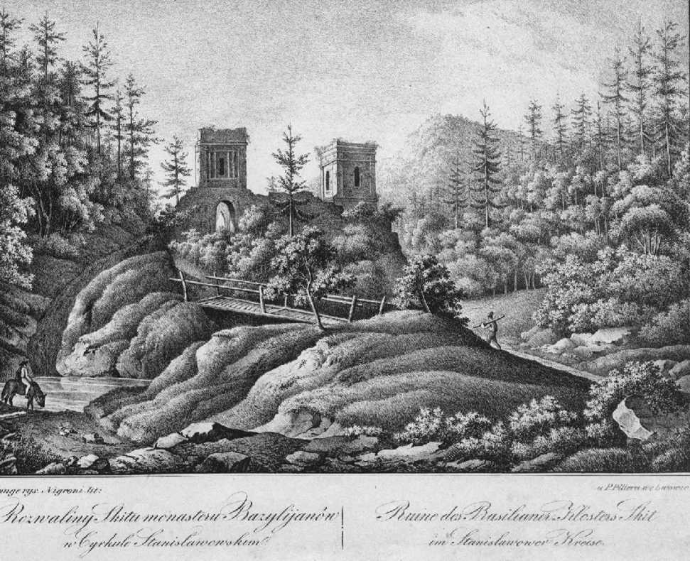 Літографія з рисунка К. Ауера бл. 1840 р. polona.pl З книги: Galicyja w… 1840 р. Загальний вигляд