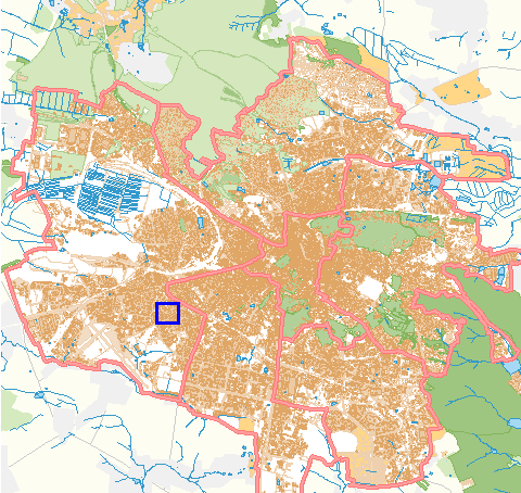 Ситуація вул.Караджича на плані Львова