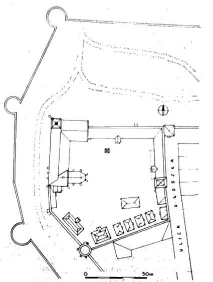 Фрагмент плану Львова із Низьким замком