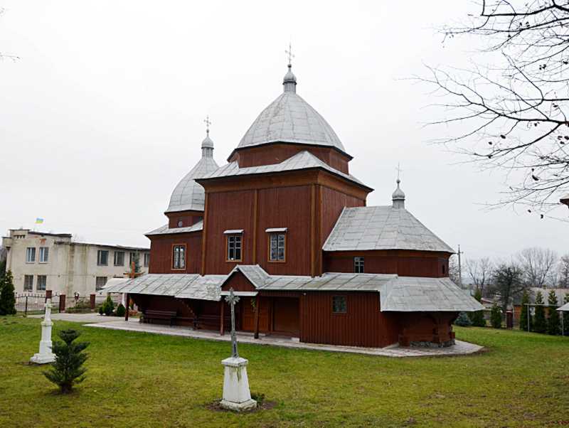 Фото з сайту uk.wikipedia.org, опубліковане 21 вересня 2015 р. Церква 1690 р.… Церква Собору богородиці