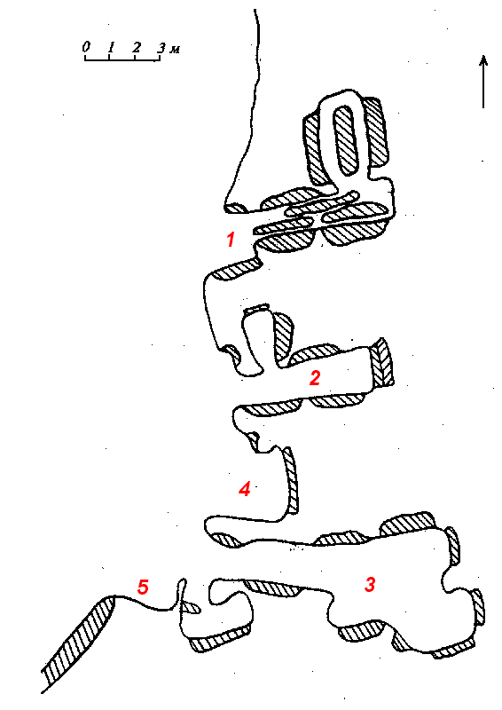 Схематичний план печерних приміщень…
