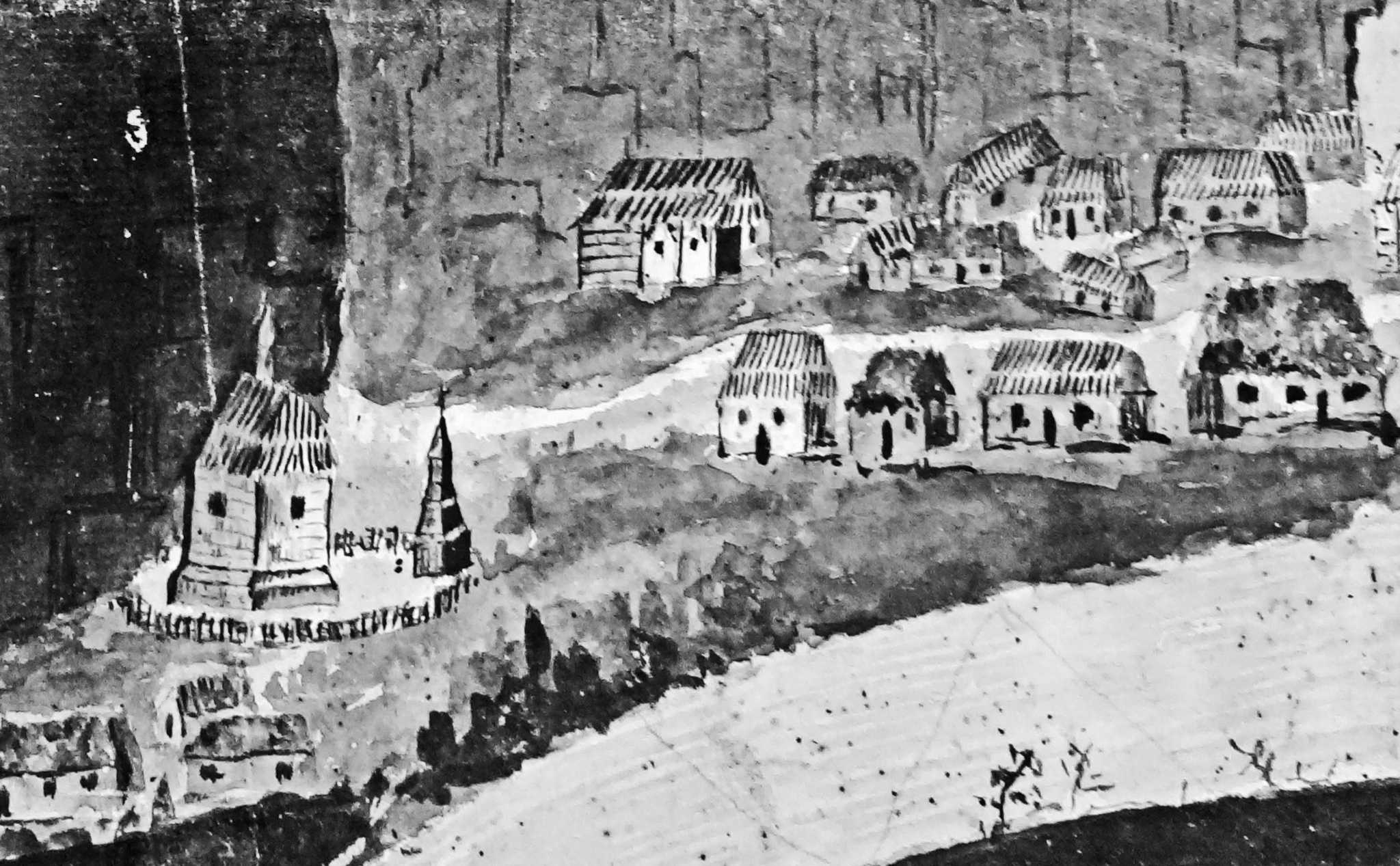 1780-і рр. Вид містечка і церкви