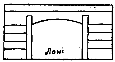 Абрис отвору між бабинцем і навою