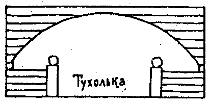 Абрис отвору між бабинцем і навою