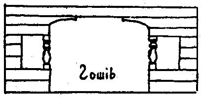 Абрис отвору між бабинцем і навою