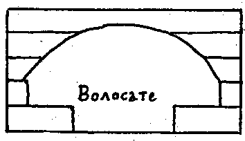 Абрис отвору між бабинцем і навою