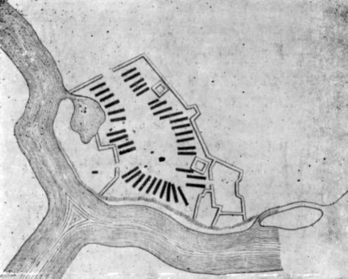 Расположение куреней в Старой Запорожской Сечи, начало XVIII в. Из книги А.… Расположение куреней в старой…