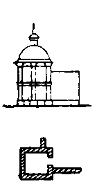 Наріжна башта. Фасад і план