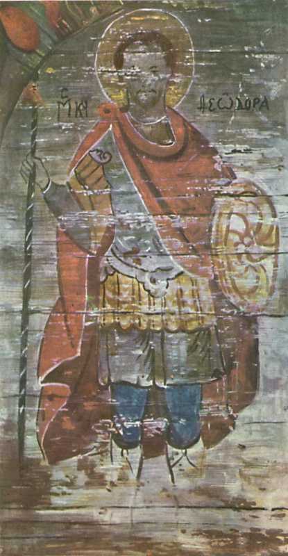 Св. Федір. Деталь розписів з церкви…