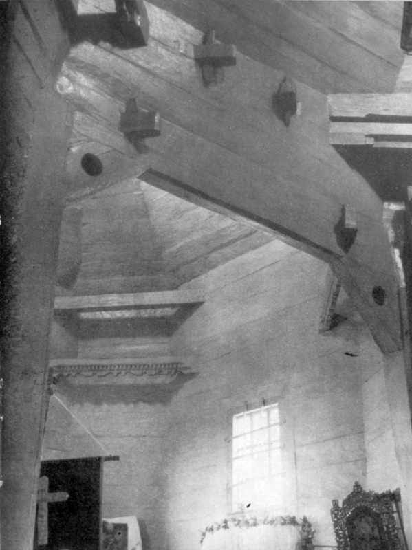 Інтер’єр церкви у с. Синява Київської обл., 1730 р. Джерело: Юрченко П.Г.… 1970 р. Дерев’яна архітектура України